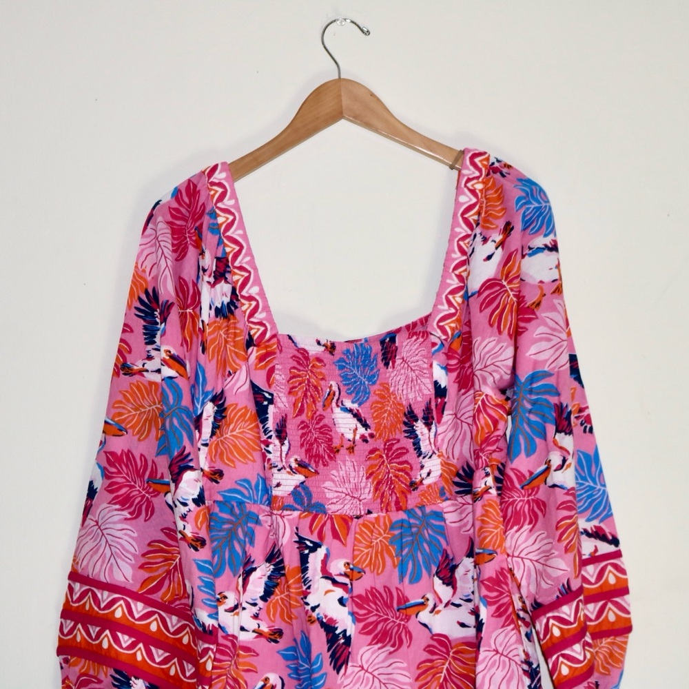 Printfresh Maria Dress in Pelican Palms Print - Picture 6 of 11